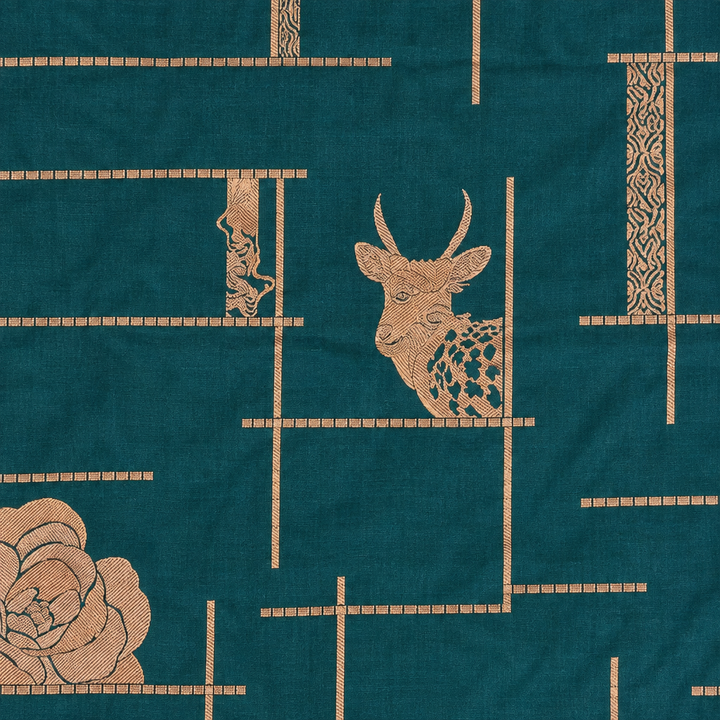 KUBERAN RAMA GREEN PURE BANARASI HANDLOOM SAREE