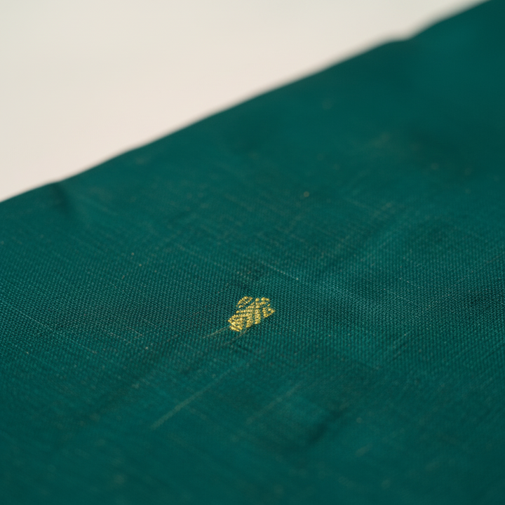 KUBERAN DARK GREEN COTTON SAREE