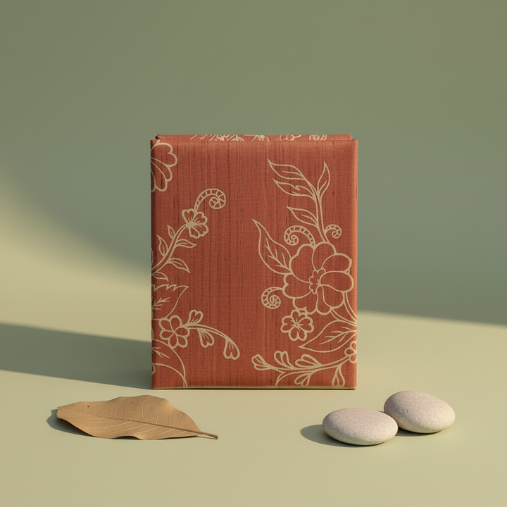 KUBERAN RUST BROWN SEMI TUSSAR SILK SAREE