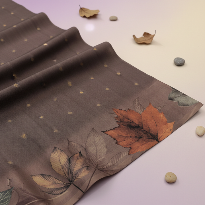 KUBERAN IVORY GREY SEMI TUSSAR SILK SAREE