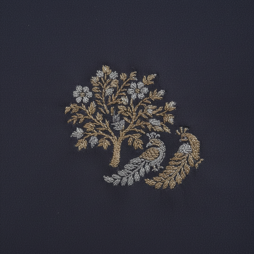 Tree Motif Embroidery
