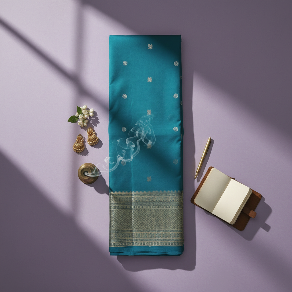 Turquoise Silk Saree 2000x2000