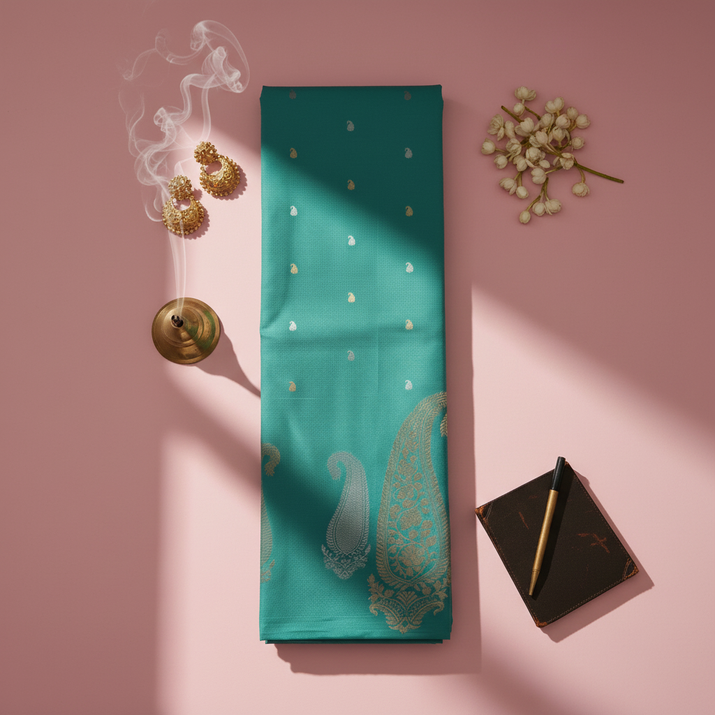 Turquoise Silk Saree 2000x2000