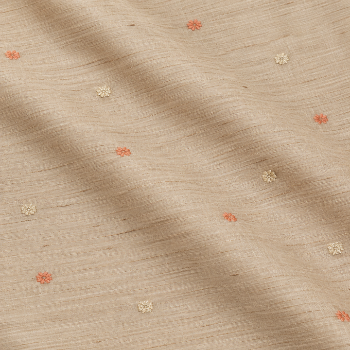 KUBERAN BEIGE PURE TUSSAR SILK SAREE