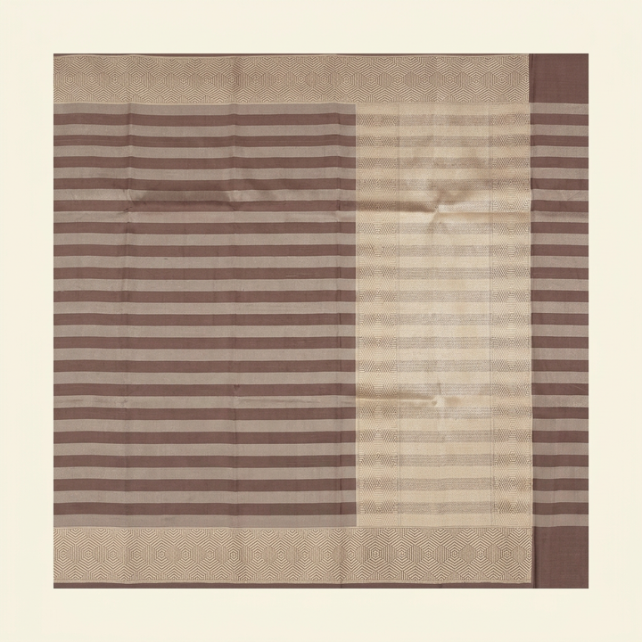 Kuberan Pale Brown Pure Banarasi Silk Saree