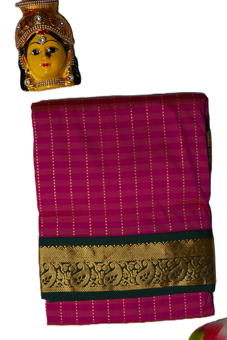 KUBERAN PINK 9 YARD SAREE