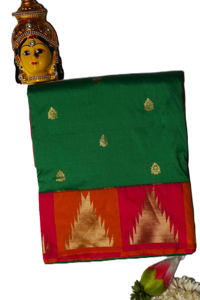 KUBERAN GREEN 9 YARD SAREE