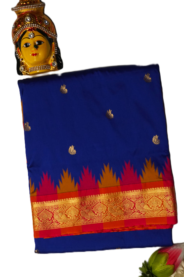 KUBERAN INK BLUE 9 YARD SAREE