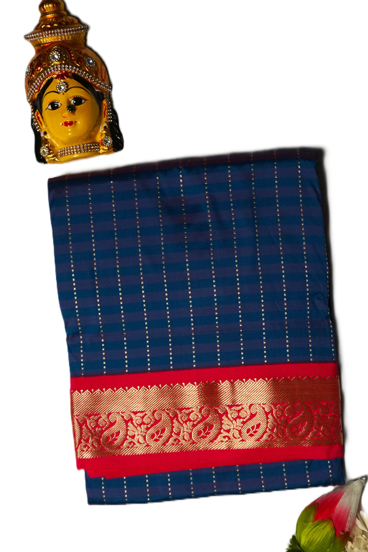 KUBERAN BLUE 9 YARD SAREE