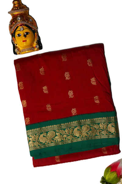 KUBERAN RED 9 YARD SAREE
