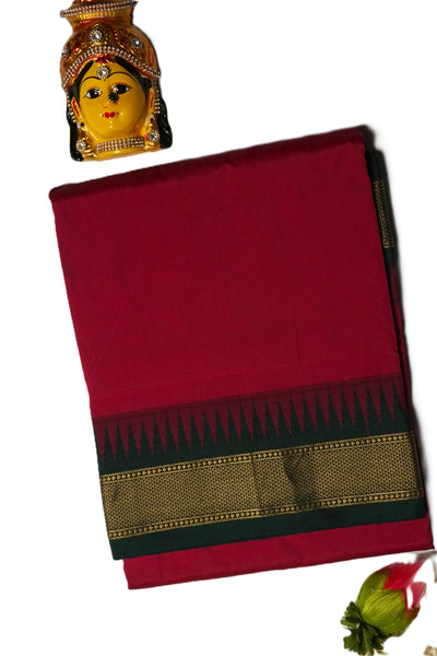 KUBERAN DARK PINK 9 YARD SAREE