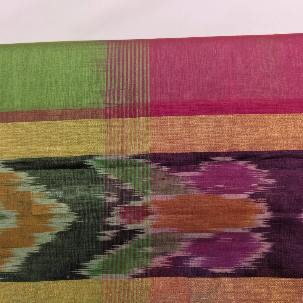 KUBERAN GREEN COTTON SAREE