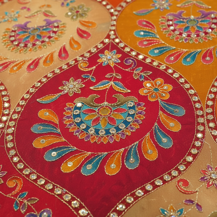 KUBERAN BEIGE MULTI DESIGNER FANCY SAREE