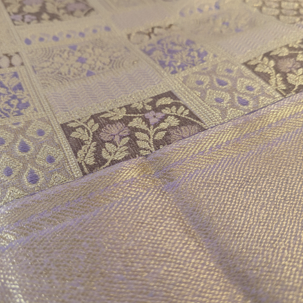 KUBERAN LAVENDER PURE KANCHIPURAM SILK SAREE