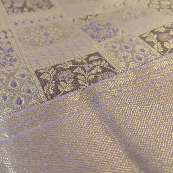 KUBERAN LAVENDER PURE KANCHIPURAM SILK SAREE