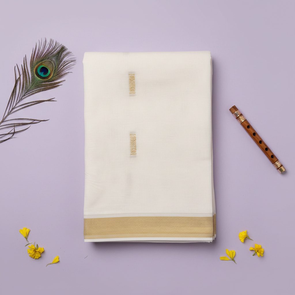 KUBERAN WHITE KERALA KASAVU SAREE