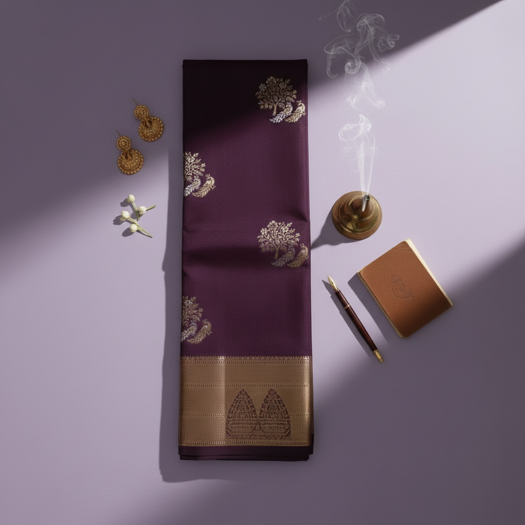 Wine Kanchipuram Saree 2000x2000