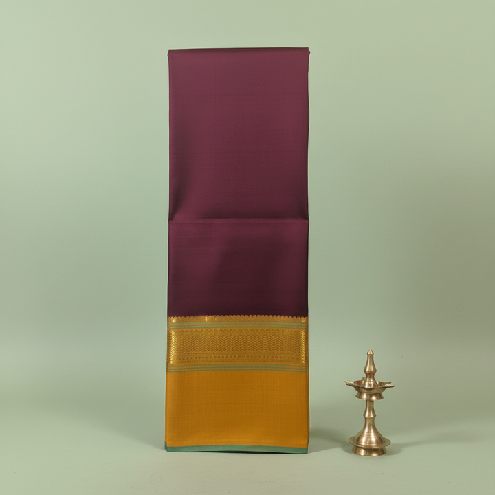 KUBERAN PURPLE WITH YELLOW PURE KANCHIPURAM SILK SAREE