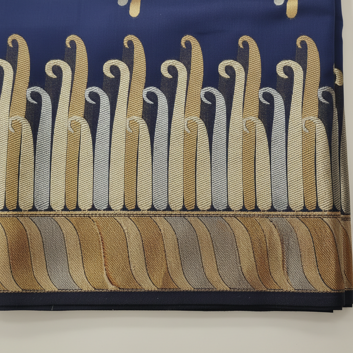 KUBERAN BLUE RAW SILK SAREE