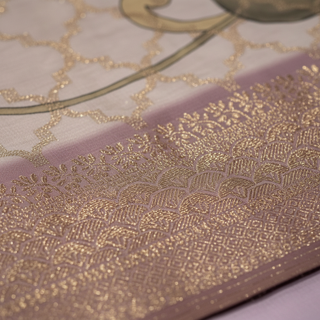 KUBERAN LIGHT PURPLE CHIFFON PRINTED SAREE