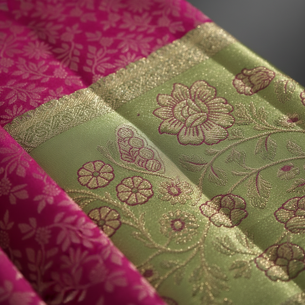 Kuberan Magenta Kanchipuram Silk Saree