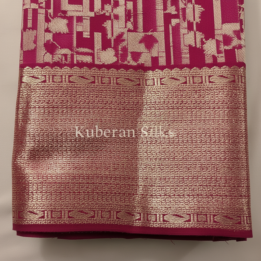 Kuberan Pink Kanchipuram Silk Saree
