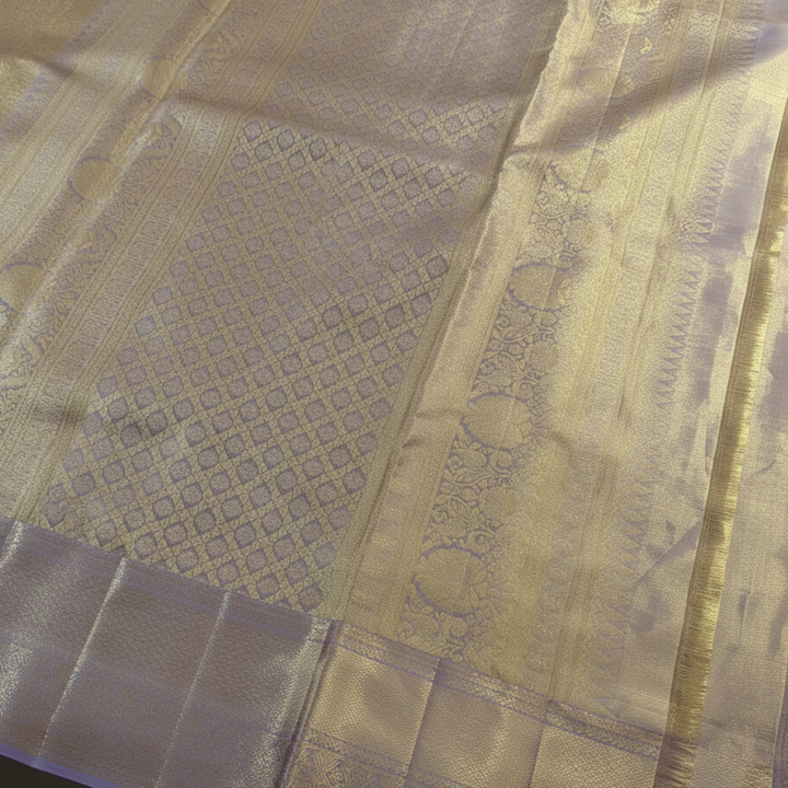 KUBERAN LAVENDER PURE KANCHIPURAM SILK SAREE