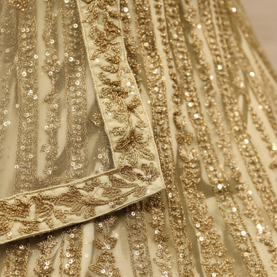 KUBERAN PISTA GREEN LEHENGA