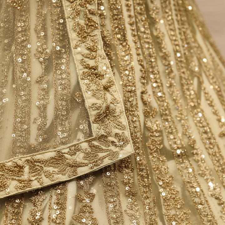 KUBERAN PISTA GREEN LEHENGA