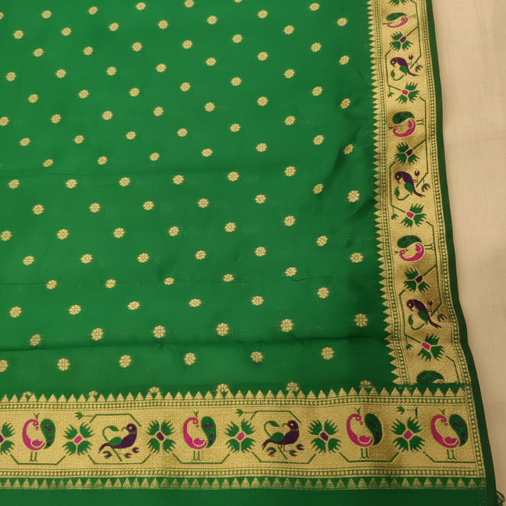 Kuberan Green Paithani Running Material