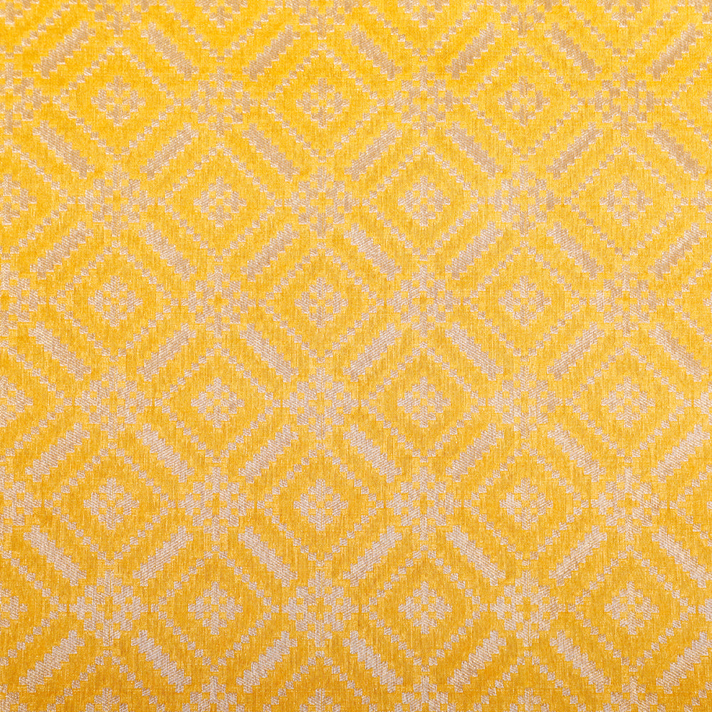 Kuberan Yellow Designer Fabric