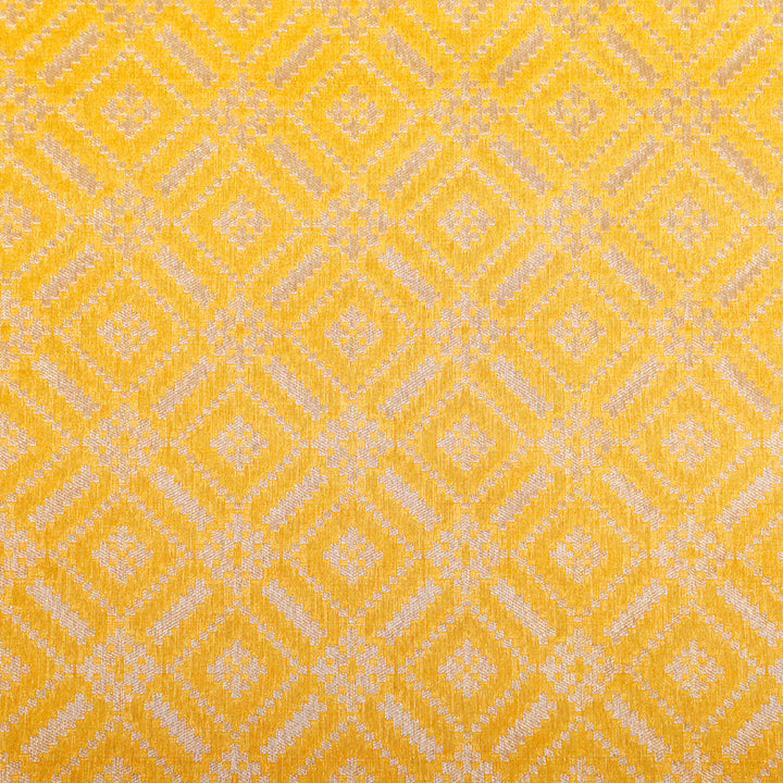 Kuberan Yellow Designer Fabric