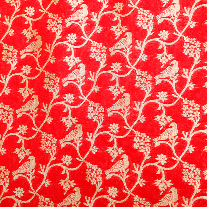 Kuberan Red Designer Fabric