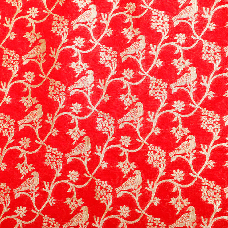 Kuberan Red Designer Fabric