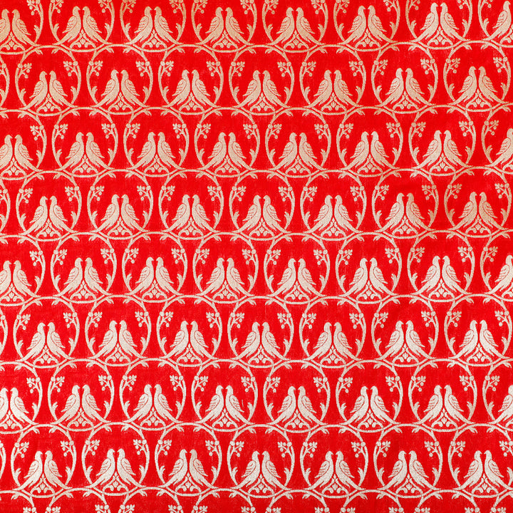 Kuberan Red Designer Fabric