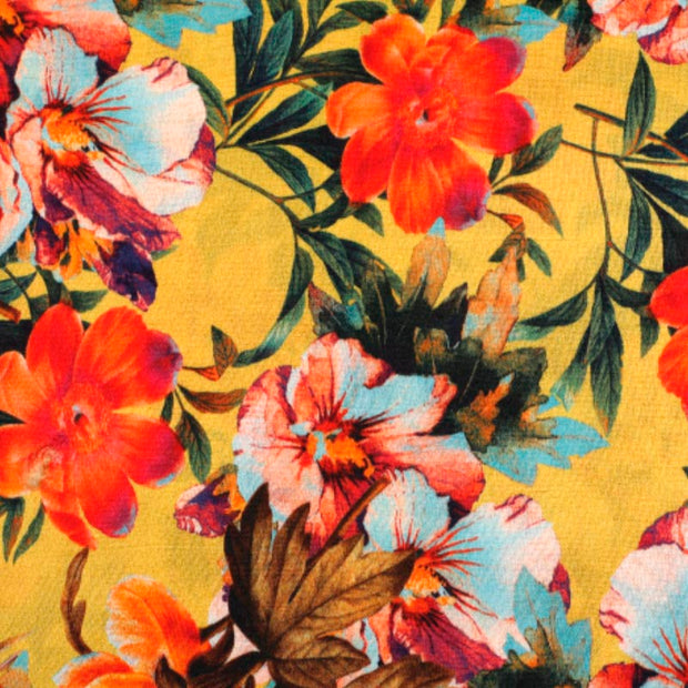 Kuberan Yellow Floral Fabric