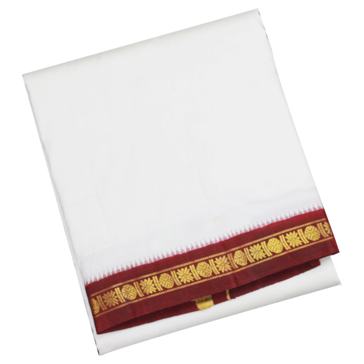 Kuberan White Pure Silk Dhoti