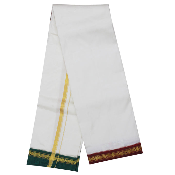 Kuberan White Pure Silk Dhoti