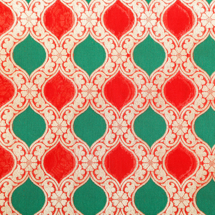 Kuberan Red Designer Fabric