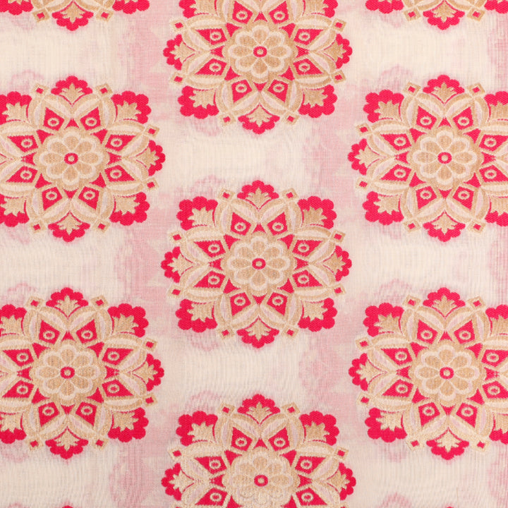 Kuberan White Designer Fabric