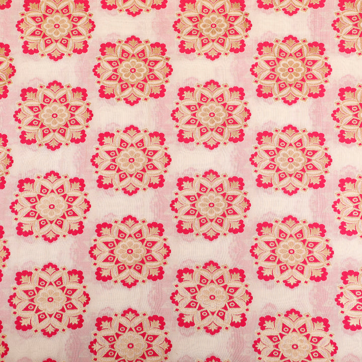 Kuberan White Designer Fabric