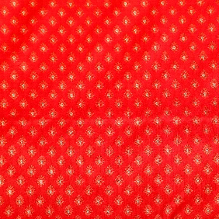 Kuberan Red Designer Fabric