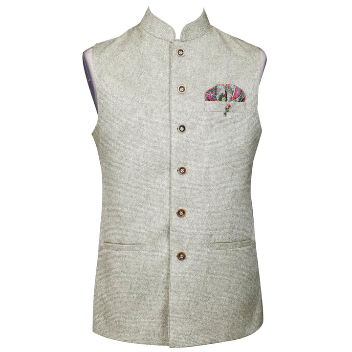 Kuberan Silver Grey Waistcoat