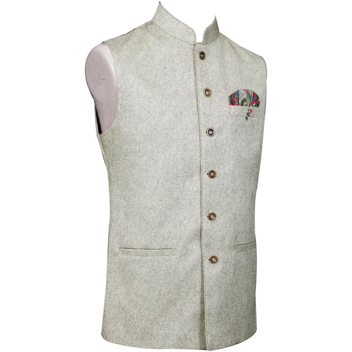 Kuberan Silver Grey Waistcoat
