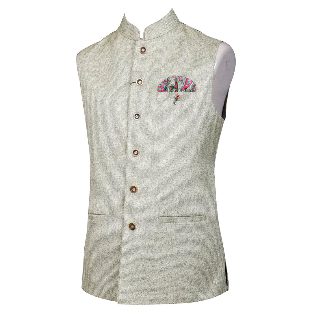 Kuberan Silver Grey Waistcoat