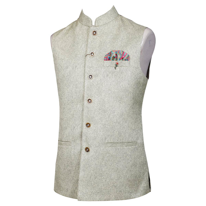 Kuberan Silver Grey Waistcoat