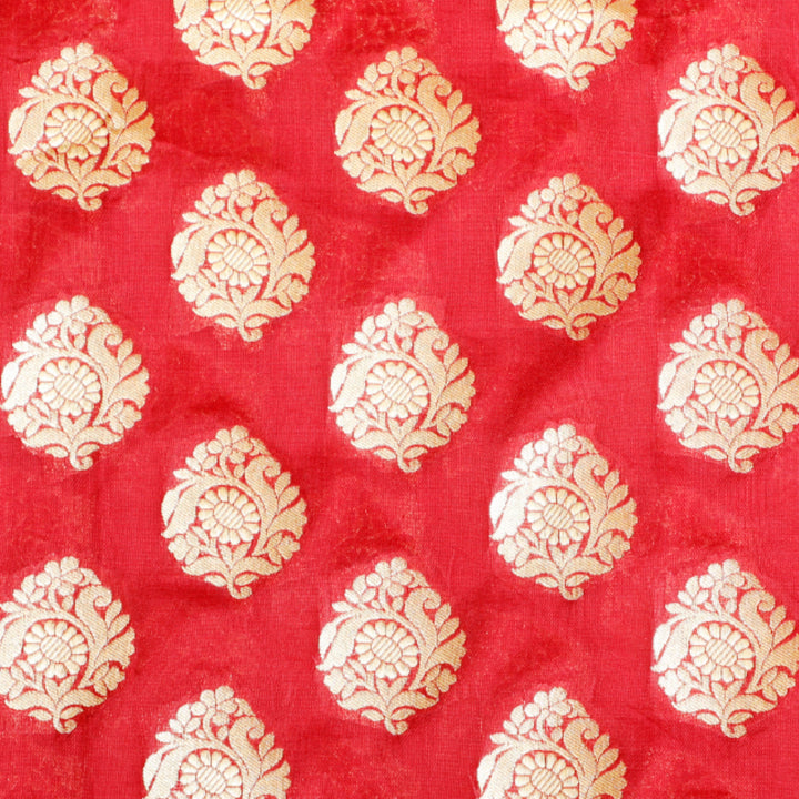 Kuberan Red Designer Fabric