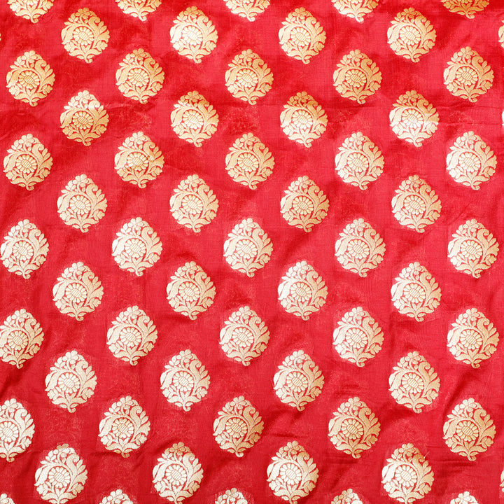 Kuberan Red Designer Fabric