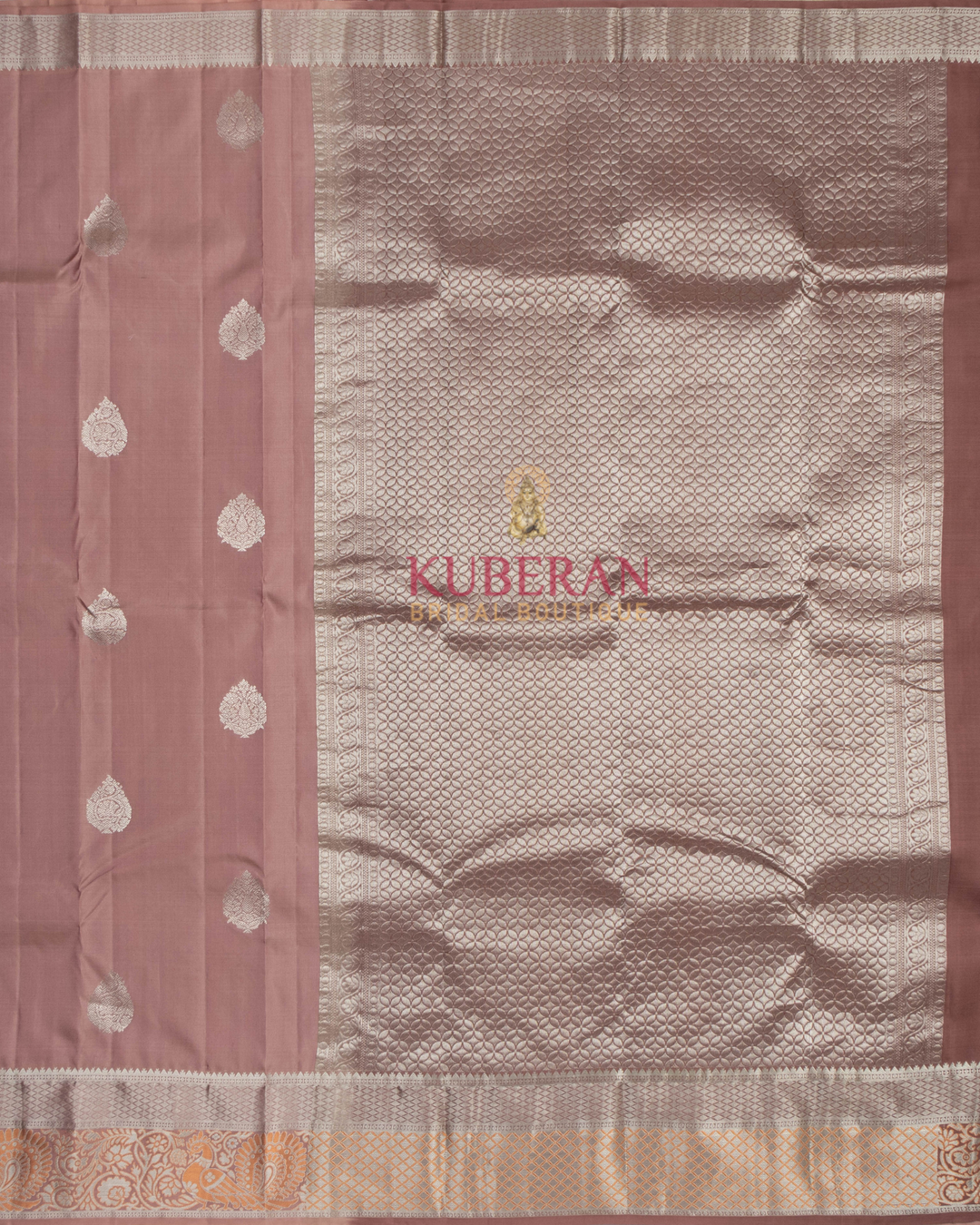 Kuberan Onion Pink Kanchivaram Silk Saree