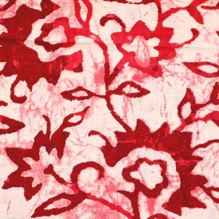 Kuberan White Red Fabric